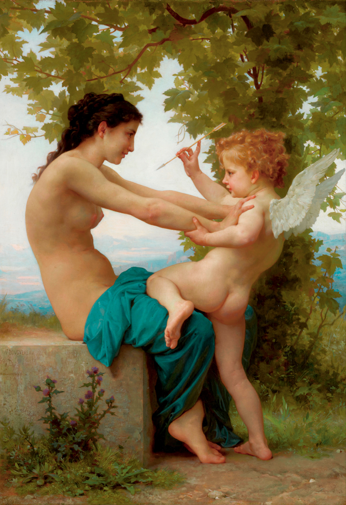  阿道夫·布格罗 Adolphe Bouguereau —— 少女抵抗丘比特 (2)